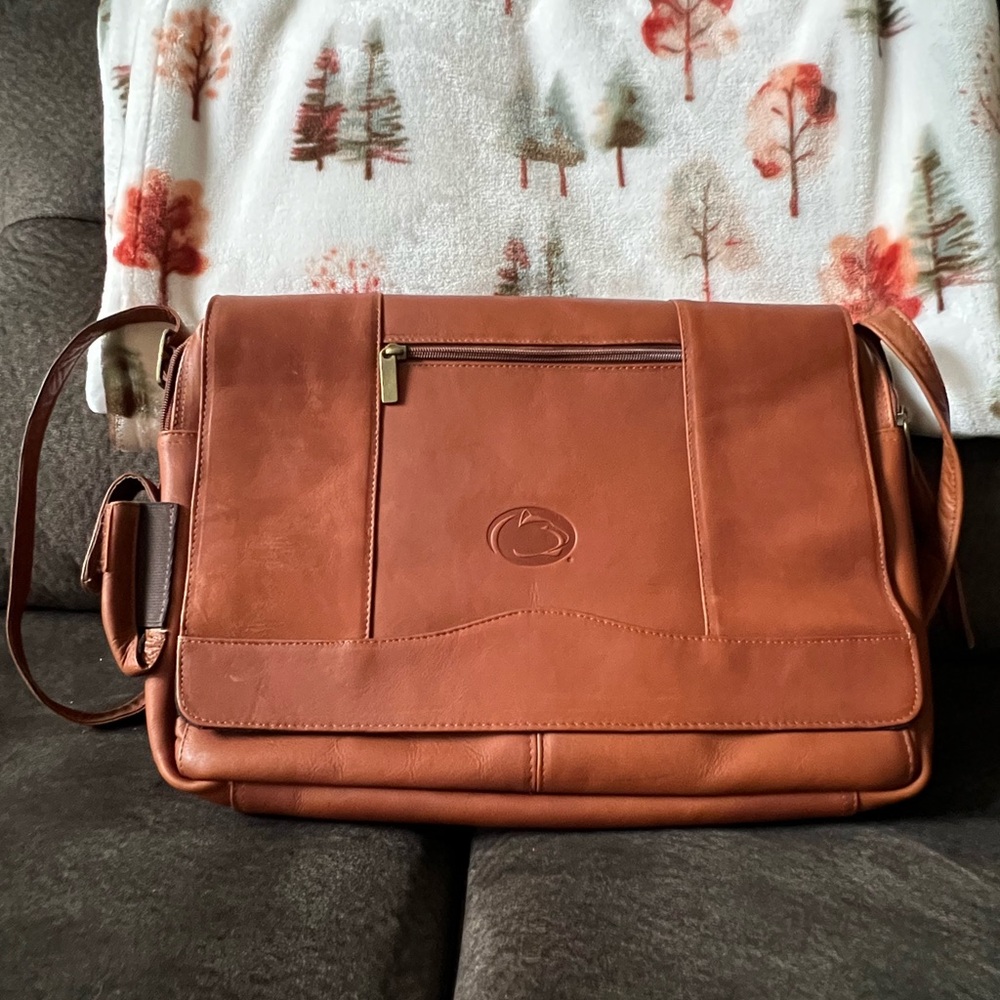 Penn State Leather Messenger Bag